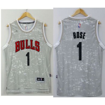 Bulls #1 Derrick Rose Grey City Light Stitched NBA Jersey Bulls #1 Derrick Rose Grey City Light Stitched NBA Jersey