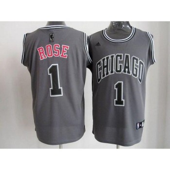 Bulls #1 Derrick Rose Grey Graystone II Fashion Stitched NBA Jersey Bulls #1 Derrick Rose Grey Graystone II Fashion Stitched NBA Jersey
