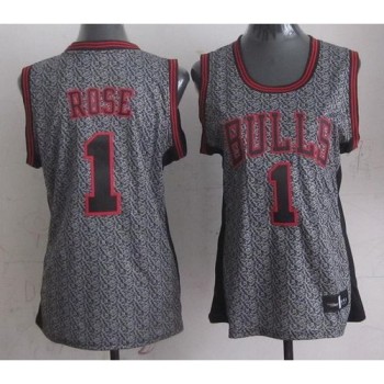 Bulls #1 Derrick Rose Grey Women's Static Fashion Stitched NBA Jersey Bulls #1 Derrick Rose Grey Women's Static Fashion Stitched NBA Jersey