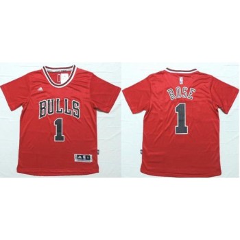 Bulls #1 Derrick Rose Red Short Sleeve Stitched NBA Jersey Bulls #1 Derrick Rose Red Short Sleeve Stitched NBA Jersey