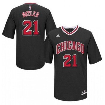 Bulls #21 Jimmy Butler Black Short Sleeve Stitched NBA Jersey Bulls #21 Jimmy Butler Black Short Sleeve Stitched NBA Jersey