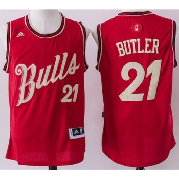 Bulls #21 Jimmy Butler Red 2015-2016 Christmas Day Stitched NBA Jersey Bulls #21 Jimmy Butler Red 2015-2016 Christmas Day Stitched NBA Jersey