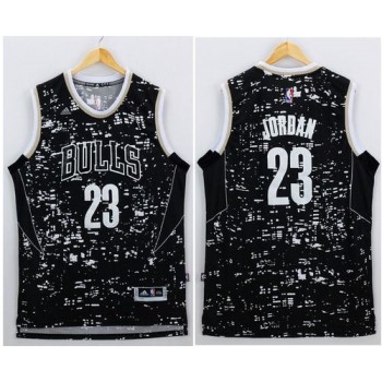 Bulls #23 Michael Jordan Black City Light Stitched NBA Jersey Bulls #23 Michael Jordan Black City Light Stitched NBA Jersey