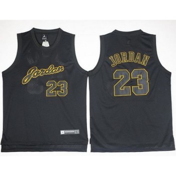 Bulls #23 Michael Jordan Black(Gold No.) Anniversary Stitched NBA Jersey Bulls #23 Michael Jordan Black(Gold No.) Anniversary Stitched NBA Jersey