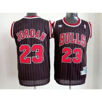 Bulls #23 Michael Jordan Black With Red Strip Throwback Stitched NBA Jersey Bulls #23 Michael Jordan Black With Red Strip Throwback Stitched NBA Jersey