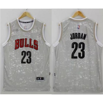 Bulls #23 Michael Jordan Grey City Light Stitched NBA Jersey Bulls #23 Michael Jordan Grey City Light Stitched NBA Jersey