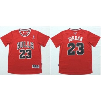 Bulls #23 Michael Jordan Red Short Sleeve Stitched NBA Jersey Bulls #23 Michael Jordan Red Short Sleeve Stitched NBA Jersey
