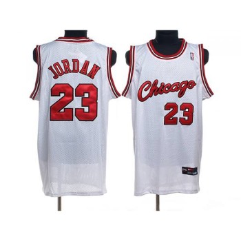 Bulls #23 Michael Jordan Stitched White Crabbed Typeface NBA Jersey Bulls #23 Michael Jordan Stitched White Crabbed Typeface NBA Jersey