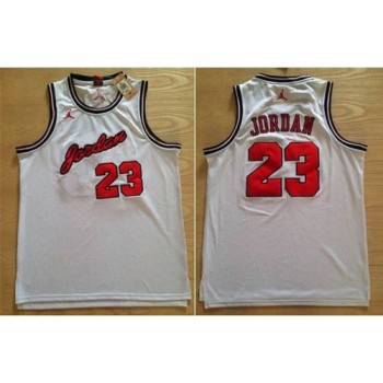 Bulls #23 Michael Jordan White Anniversary Stitched NBA Jersey Bulls #23 Michael Jordan White Anniversary Stitched NBA Jersey