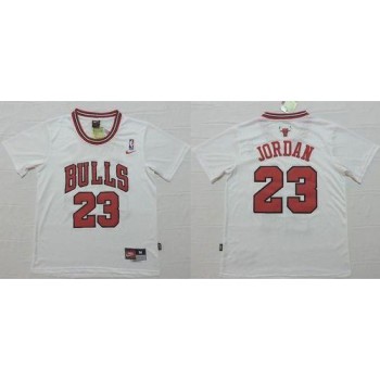 Bulls #23 Michael Jordan White Short Sleeve Stitched NBA Jersey Bulls #23 Michael Jordan White Short Sleeve Stitched NBA Jersey