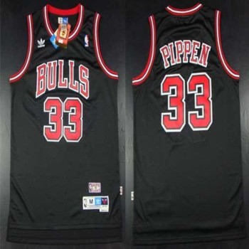 Bulls #33 Scottie Pippen Black Throwback Stitched NBA Jersey Bulls #33 Scottie Pippen Black Throwback Stitched NBA Jersey