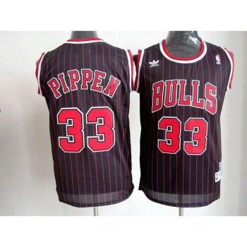 Bulls #33 Scottie Pippen Black With Red Strip Throwback Stitched NBA Jersey Bulls #33 Scottie Pippen Black With Red Strip Throwback Stitched NBA Jersey