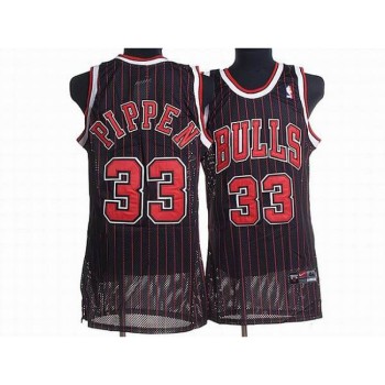 Bulls #33 Scottie Pippen Stitched Black Red Strip NBA Jersey Bulls #33 Scottie Pippen Stitched Black Red Strip NBA Jersey