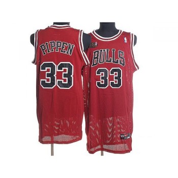 Bulls #33 Scottie Pippen Stitched Red Champion Patch NBA Jersey Bulls #33 Scottie Pippen Stitched Red Champion Patch NBA Jersey