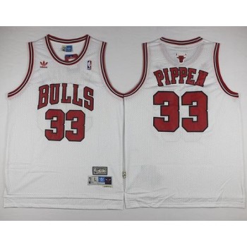Bulls #33 Scottie Pippen White Throwback Stitched NBA Jersey Bulls #33 Scottie Pippen White Throwback Stitched NBA Jersey