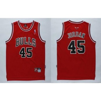 Bulls #45 Jordan Stitched Red NBA Jersey Bulls #45 Jordan Stitched Red NBA Jersey