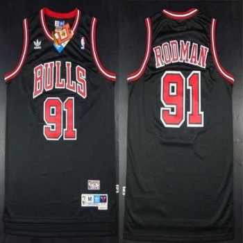 Bulls #91 Dennis Rodman Black Throwback Stitched NBA Jersey Bulls #91 Dennis Rodman Black Throwback Stitched NBA Jersey