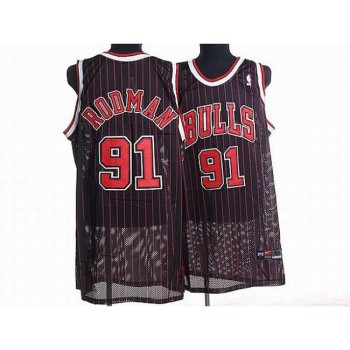 Bulls #91 Dennis Rodman Stitched Black NBA Jersey Bulls #91 Dennis Rodman Stitched Black NBA Jersey