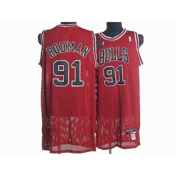 Bulls #91 Dennis Rodman Stitched Red Champion Patch NBA Jersey Bulls #91 Dennis Rodman Stitched Red Champion Patch NBA Jersey