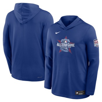 Men's 2026 MLB All-Star Game Nike Royal Authentic Collection Dri-FIT Long Sleeve Hooded T-Shirt Men's 2026 MLB All-Star Game Nike Royal Authentic Collection Dri-FIT Long Sleeve Hooded T-Shirt