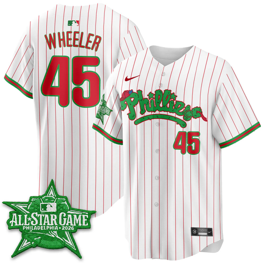Men's Philadelphia Phillies #45 Zack Wheeler White 2026 MLB All-Star Jersey Men's Philadelphia Phillies #45 Zack Wheeler White 2026 MLB All-Star Jersey