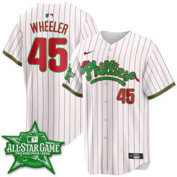 Men's Philadelphia Phillies #45 Zack Wheeler White 2026 MLB All-Star Jersey Men's Philadelphia Phillies #45 Zack Wheeler White 2026 MLB All-Star Jersey