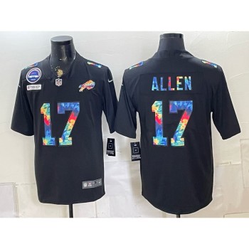 Men's Buffalo Bills #17 Josh Allen Black Vapor Limited Jersey