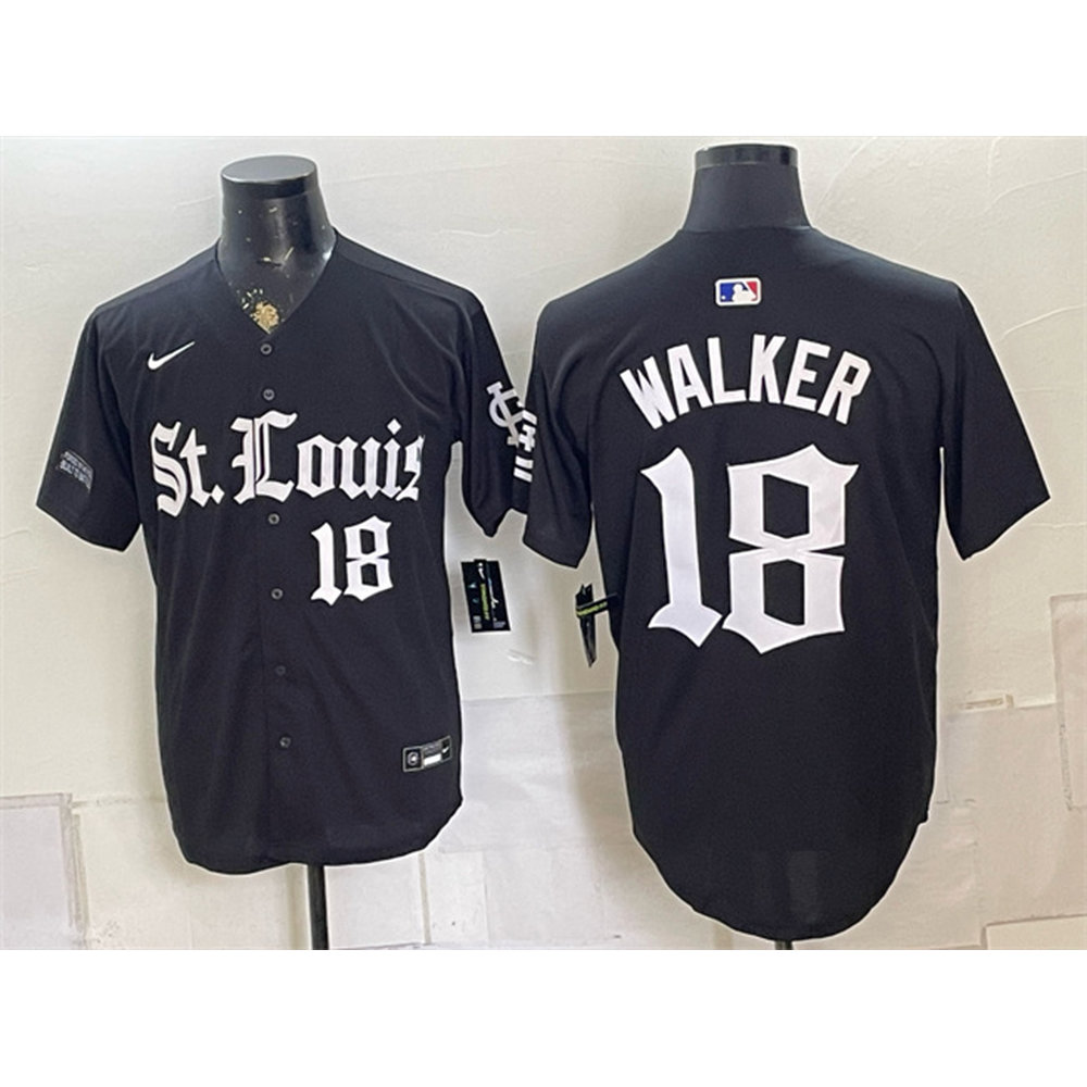Men's St. Louis Cardinals #18 Jordan Walker Black 'Gothic Legacy Edition' Vapor Premier Limited Jersey