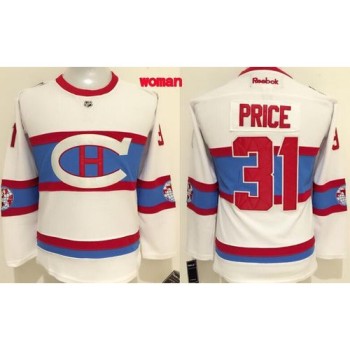 Canadiens #31 Carey Price White 2016 Winter Classic Women's Stitched NHL Jersey