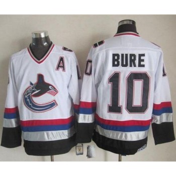 Canucks #10 Pavel Bure White/Black CCM Throwback Stitched NHL Jersey Canucks #10 Pavel Bure White/Black CCM Throwback Stitched NHL Jersey