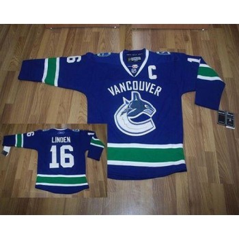 Canucks #16 Trevor Linden Blue Stitched Youth NHL Jersey Canucks #16 Trevor Linden Blue Stitched Youth NHL Jersey