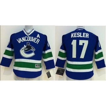 Canucks #17 Ryan Kesler Blue Stitched Youth NHL Jersey Canucks #17 Ryan Kesler Blue Stitched Youth NHL Jersey