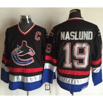 Canucks #19 Markus Naslund Black/Blue CCM Throwback Stitched NHL Jersey Canucks #19 Markus Naslund Black/Blue CCM Throwback Stitched NHL Jersey