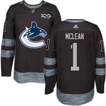 Canucks #1 Kirk Mclean Black 1917-2017 100th Anniversary Stitched NHL Jersey Canucks #1 Kirk Mclean Black 1917-2017 100th Anniversary Stitched NHL Jersey