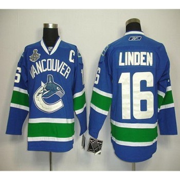 Canucks 2011 Stanley Cup Finals #16 Trevor Linden Blue Stitched Youth NHL Jersey Canucks 2011 Stanley Cup Finals #16 Trevor Linden Blue Stitched Youth NHL Jersey