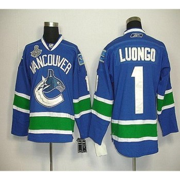 Canucks 2011 Stanley Cup Finals #1 Roberto Luongo Blue Stitched Youth NHL Jersey Canucks 2011 Stanley Cup Finals #1 Roberto Luongo Blue Stitched Youth NHL Jersey