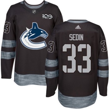 Canucks #33 Henrik Sedin Black 1917-2017 100th Anniversary Stitched NHL Jersey Canucks #33 Henrik Sedin Black 1917-2017 100th Anniversary Stitched NHL Jersey