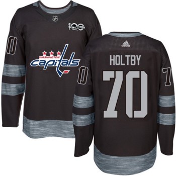 Capitals #70 Braden Holtby Black 1917-2017 100th Anniversary Stitched NHL Jersey Capitals #70 Braden Holtby Black 1917-2017 100th Anniversary Stitched NHL Jersey