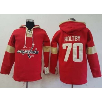 Capitals #70 Braden Holtby Red Pullover Hoodie Stitched NHL Jersey Capitals #70 Braden Holtby Red Pullover Hoodie Stitched NHL Jersey