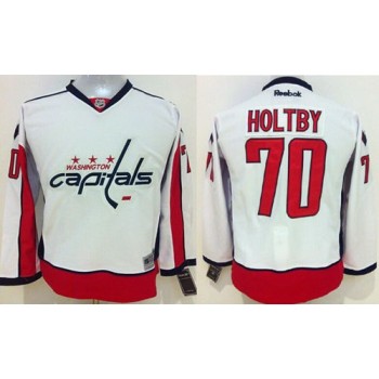 Capitals #70 Braden Holtby White Stitched Youth NHL Jersey Capitals #70 Braden Holtby White Stitched Youth NHL Jersey