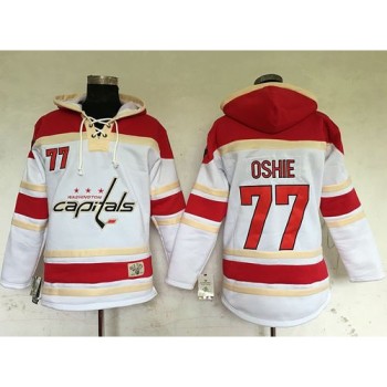 Capitals #77 T.J Oshie White Sawyer Hooded Sweatshirt Stitched NHL Jersey Capitals #77 T.J Oshie White Sawyer Hooded Sweatshirt Stitched NHL Jersey