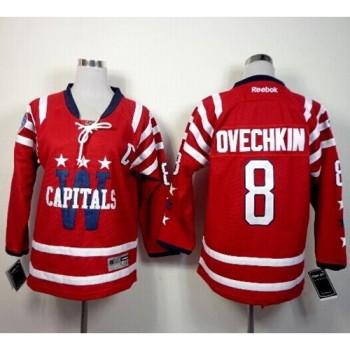 Capitals #8 Alex Ovechkin 2015 Winter Classic Red Stitched Youth NHL Jersey Capitals #8 Alex Ovechkin 2015 Winter Classic Red Stitched Youth NHL Jersey