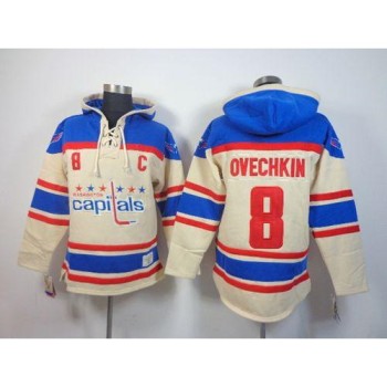 Capitals #8 Alex Ovechkin Cream Sawyer Hooded Sweatshirt Stitched NHL Jersey Capitals #8 Alex Ovechkin Cream Sawyer Hooded Sweatshirt Stitched NHL Jersey