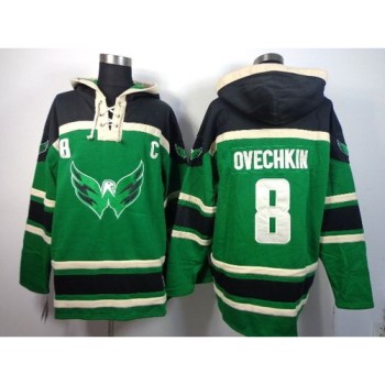 Capitals #8 Alex Ovechkin Green St. Patrick's Day McNary Lace Hoodie Stitched NHL Jersey Capitals #8 Alex Ovechkin Green St. Patrick's Day McNary Lace Hoodie Stitched NHL Jersey