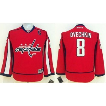 Capitals #8 Alex Ovechkin Red Stitched Youth NHL Jersey Capitals #8 Alex Ovechkin Red Stitched Youth NHL Jersey