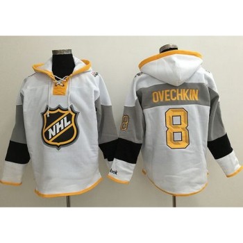 Capitals #8 Alex Ovechkin White 2016 All Star NHL Hoodie Capitals #8 Alex Ovechkin White 2016 All Star NHL Hoodie