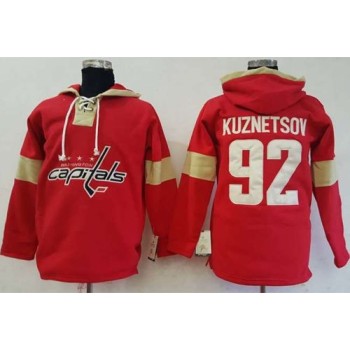 Capitals #92 Evgeny Kuznetsov Red Pullover Hoodie Stitched NHL Jersey Capitals #92 Evgeny Kuznetsov Red Pullover Hoodie Stitched NHL Jersey