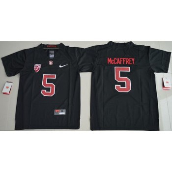 Cardinal #5 Christian McCaffrey Blackout Stitched Youth NCAA Jersey