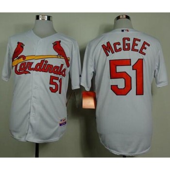 Cardinals #51 Willie McGee White Cool Base Stitched MLB Jersey Cardinals #51 Willie McGee White Cool Base Stitched MLB Jersey