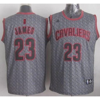 Cavaliers #23 LeBron James Grey Static Fashion Stitched NBA Jersey